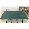 Image 4 : Wooden Folding Sawhorse-Style Table with Two-Panel Top, 30 × 48 × 25”
