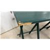 Image 5 : Wooden Folding Sawhorse-Style Table with Two-Panel Top, 30 × 48 × 25”