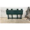 Image 6 : Wooden Folding Sawhorse-Style Table with Two-Panel Top, 30 × 48 × 25”
