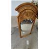 Image 3 : Ornate Carved Wood Frame Wall Mirror. 26”×51”