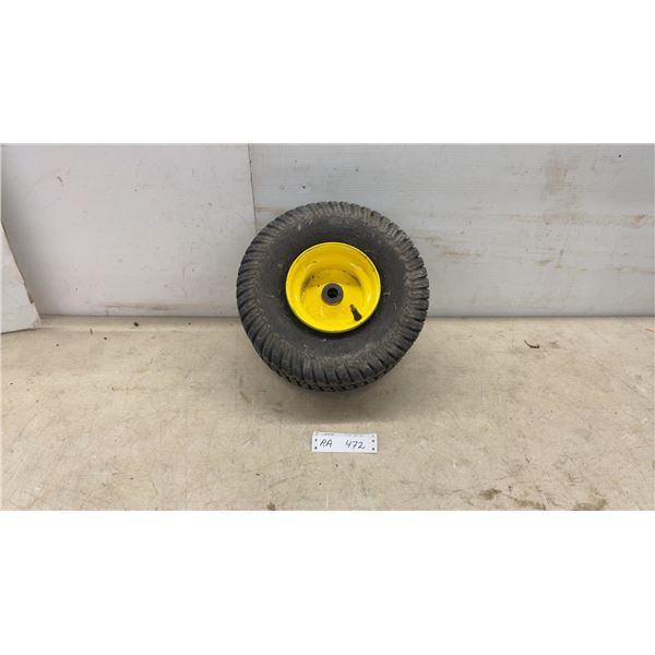 Turf Tire 15” x 6.00” - 6” NHS on Yellow Rim for Lawn Tractor