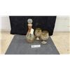 Image 1 : New Franco Vetreria e Cristallerie Creazioni Esclusive Italian Gold Decanter and Snifter Glass Set