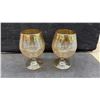 Image 2 : New Franco Vetreria e Cristallerie Creazioni Esclusive Italian Gold Decanter and Snifter Glass Set