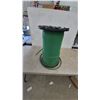 Image 1 : Large Spool of Green Hose, 3/4” x 325' Drip Irrigation Hose, and Black Plastic Spool