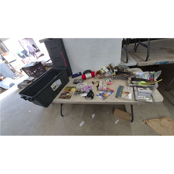 Fly Fishing Gear: Craftsman Trunk, Fly Tying Vise, Hooks, Feathers, Thread