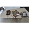 Image 1 : Ducks Unlimited Lowback Seat Cover, Camo Seat Cushion, and Pair of Hunting Boots