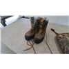 Image 4 : Ducks Unlimited Lowback Seat Cover, Camo Seat Cushion, and Pair of Hunting Boots
