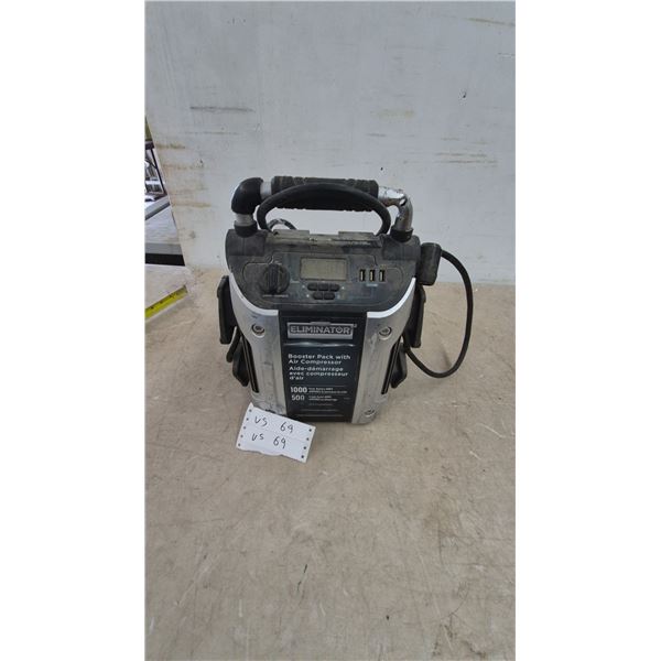 Eliminator Booster Pack with Air Compressor, 1000 Peak Amps, 500 Cranking Amps