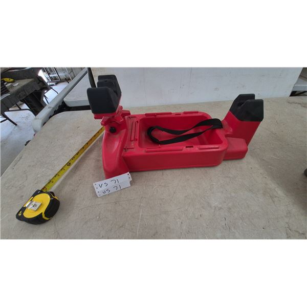 Red Shooting Rest /gun cleaning stand with Adjustable Front Support, Storage Compartment, and
