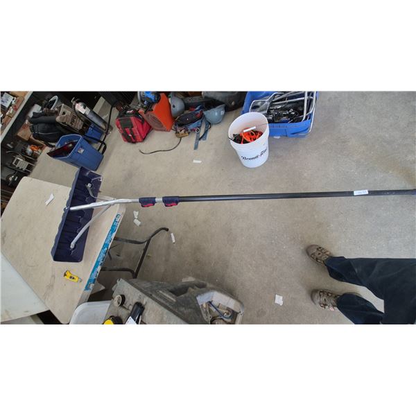 Roof Rake with Telescoping Handle, Blue Shovel Head