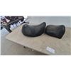 Image 4 : Harley-Davidson Motorcycle Seats, 2-Piece Black Leather Studded Set