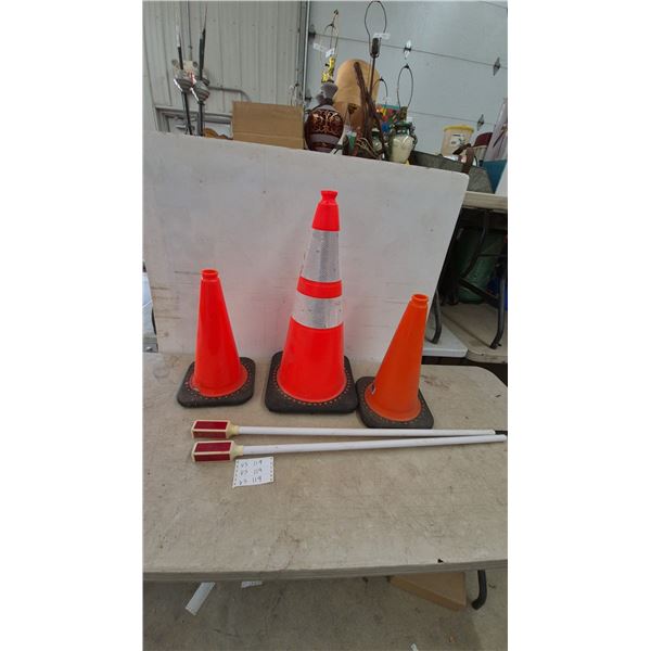 Traffic Cones and Reflective lane markers