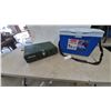 Image 1 : Coleman 425 Camp Stove and Rubbermaid The Slim Cooler with Strap