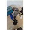 Image 3 : Two military ammo Metal Boxes, Blue Rope, Black Straps, and Two Packages of Black Straps. Game