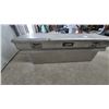 Image 2 : Husky Diamond Plate Aluminum Crossover Truck Bed Toolbox with Dual Paddle Latches