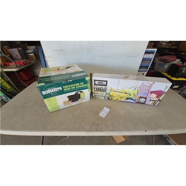 Bernardine Home Canning Starter Kit and Weston Slaw Board and Cabbage Shredder