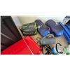 Image 3 : Outbound Camping Lot: 2 Sleeping Bags, 2 Tarps, Red Camp Stove, Woods Air Pump, and 3 Lanterns
