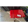 Image 5 : Outbound Camping Lot: 2 Sleeping Bags, 2 Tarps, Red Camp Stove, Woods Air Pump, and 3 Lanterns