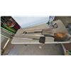 Image 1 : Garden Tools: Bronco Shovel, Pitchfork, Hoe, and Weeder