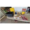 Image 1 : Camping and BBQ Lot: Outbound Camp Stove Toaster, Charcoal Briquettes, Assorted Cutlery