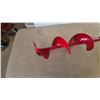Image 3 : Ice Auger with Red Spiral Blades and Black Crank Handle