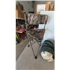 Image 2 : Camo Folding Chair, Stansport 3.8 Sleeping Bag, and 2 Black/Camo Bags