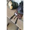 Image 8 : Camo Folding Chair, Stansport 3.8 Sleeping Bag, and 2 Black/Camo Bags