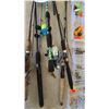 Image 8 : Fishing Rods, Reels, Tackle Boxes, Frabill Minnow Bucket, and Assorted Lures and Tackle