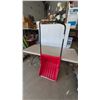 Image 1 : Red Snow Pusher Shovel with Black Handle