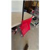 Image 3 : Red Snow Pusher Shovel with Black Handle