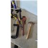 Image 2 : Assorted Tools: Home Depot Bucket, WD-40, 10W-30 Oil, Caulk Guns, Wrenches, Hammers