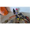 Image 3 : Assorted Tools: Home Depot Bucket, WD-40, 10W-30 Oil, Caulk Guns, Wrenches, Hammers