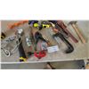 Image 4 : Assorted Tools: Home Depot Bucket, WD-40, 10W-30 Oil, Caulk Guns, Wrenches, Hammers