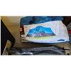 Image 2 : Outbound 12-Person Dome Tent, Black Storage Tote with Yellow Lid, and air mattress