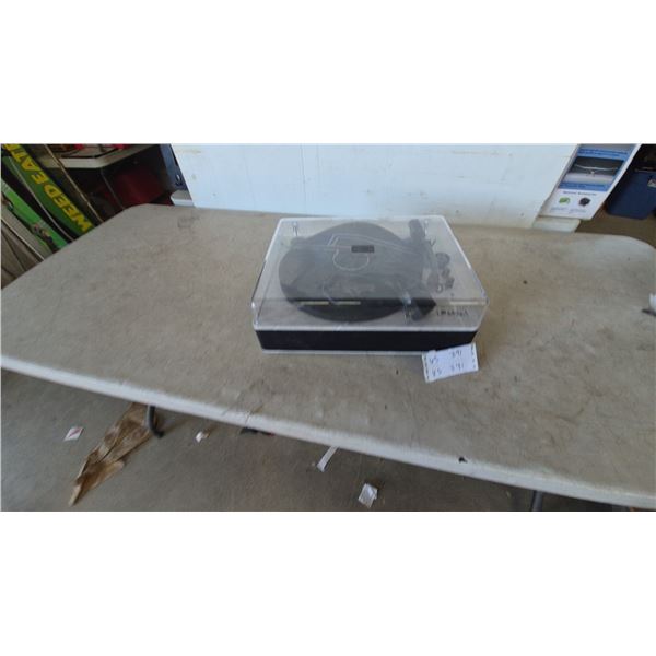 LP and No.1 Turntable with Clear Dust Cover, Power Adapter, and Cables