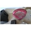 Image 2 : Harley-Davidson Motorcycle Seat, Tool Bag, and Engine Parts in Storage Bin