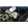Image 6 : Harley-Davidson Motorcycle Seat, Tool Bag, and Engine Parts in Storage Bin
