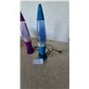 Image 2 : Two Lava Lamps, Purple and Blue; Each with Power Cord and Plug