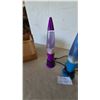 Image 3 : Two Lava Lamps, Purple and Blue; Each with Power Cord and Plug