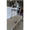 Image 1 : Drive Medical Two-Button Folding Walker with Wheels and Glides