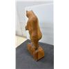 Image 3 : Vintage Hand Carved Wood Bear, 15” Tall.and Wood Hinged Case