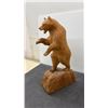 Image 4 : Vintage Hand Carved Wood Bear, 15” Tall.and Wood Hinged Case