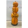 Image 1 : Vintage Treadmasters Halloween Foam Blow Mold Four-Tier Jack O'Lantern Pumpkin Tower, No Light
