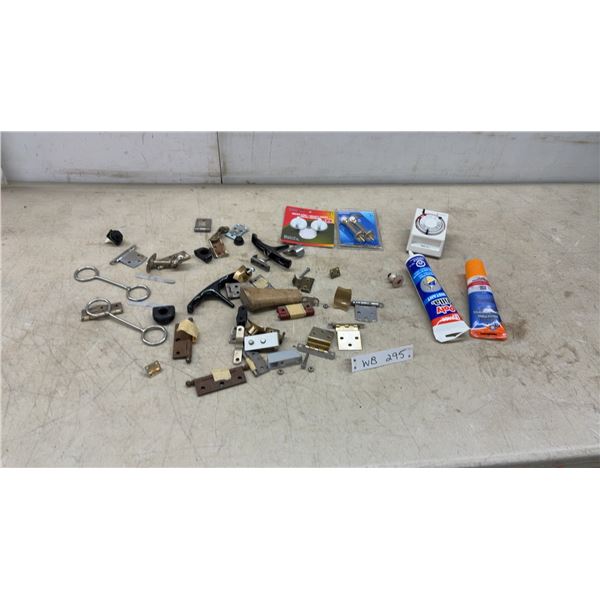 Hardware Store Lot: Cabinet Knobs, Hinges, Timer, Hooks and Wood Fillers