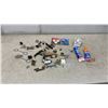 Image 1 : Hardware Store Lot: Cabinet Knobs, Hinges, Timer, Hooks and Wood Fillers