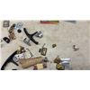 Image 7 : Hardware Store Lot: Cabinet Knobs, Hinges, Timer, Hooks and Wood Fillers