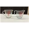 Image 3 : Three Vintage Fire-King Anchor Hocking Glass Measuring Cups