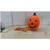 Image 1 : Vintage Halloween Blow Mold Pumpkin Jack O'Lantern 21” Tall with Flashing Lights and Plug-In Cord