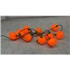 Image 4 : Vintage Halloween Blow Mold Pumpkin Jack O'Lantern 21” Tall with Flashing Lights and Plug-In Cord