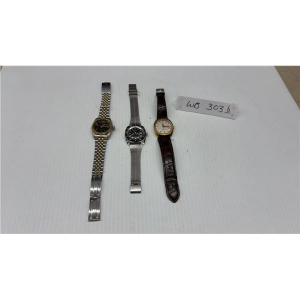3 Vintage Watches: 2 Timex and Rolex Reproduction